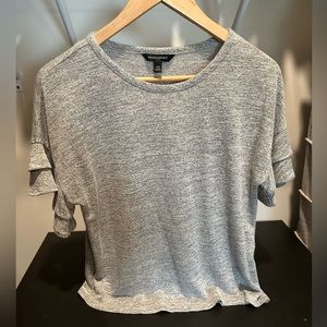 Banana republic grey sweater layered sleeve blouse